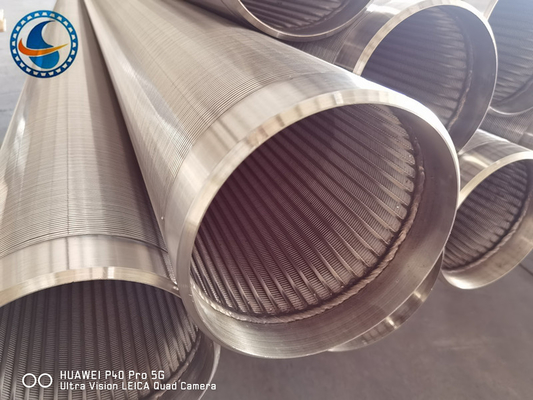 SS304 5.8m Rod Based Water Wire Screen Pipe 10" #20 Slot For Irrigation