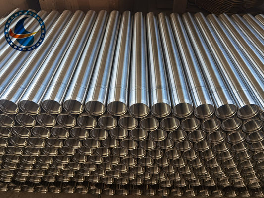 SS 316L Oil Sand Control Wire Wrapped Screen Pipe With 2.28*3.56mm V Shaped Wire Shape And Polished Surface