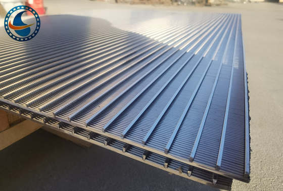 Stainless Steel Slotted Vee Wedge Wire Screen Panels Electric Resistance Welding