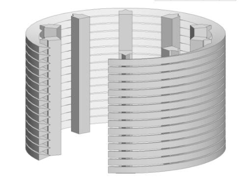 Stainless Steel Vee Dia 89mm Wedge Wire Screen Pipe