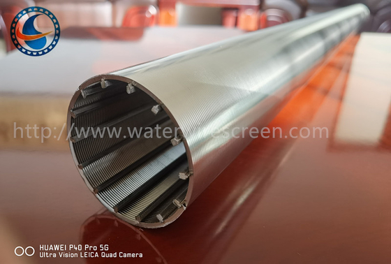 SS304 বিশুদ্ধ OD 60mm নলাকার ওয়েজ ওয়্যার স্ক্রিন পরিবেশ বান্ধব