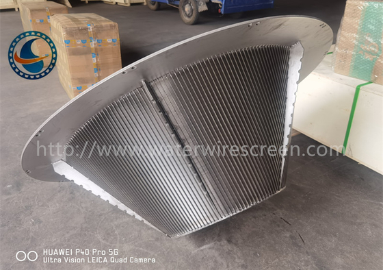 Ss304 0.25mm স্লট উইজ ওয়্যার স্ক্রিন ফিল্টার ফ্ল্যাঞ্জ সহ
